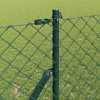Lánckerítés oszlopokkal Zöld 1.2 x 10 m Acél