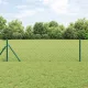 Lánckerítés oszlopokkal Zöld 0,4 x 25 m Acél