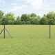 Lánckerítés oszlopokkal Szürke 0,6 x 25 m Acél