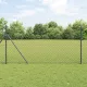 Lánckerítés oszlopokkal Szürke 1.4 x 25 m Acél
