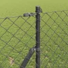 Lánckerítés oszlopokkal Szürke 1.4 x 25 m Acél