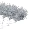 Lánckerítés oszlopokkal Ezüst 1.2 x 10 m Acél