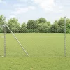 Lánckerítés oszlopokkal Ezüst 1.5 x 10 m Acél