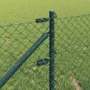 Lánckerítés oszlopokkal Zöld 0,4 x 10 m Acél