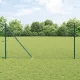 Lánckerítés oszlopokkal Zöld 1.4 x 10 m Acél
