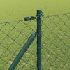 Lánckerítés oszlopokkal Zöld 1.4 x 10 m Acél