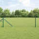 Lánckerítés oszlopokkal Zöld 0,6 x 10 m Acél