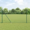 Lánckerítés oszlopokkal Zöld 1.5 x 10 m Acél