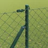 Lánckerítés oszlopokkal Zöld 1.6 x 10 m Acél