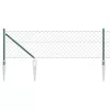 Lánckerítés oszlopokkal Zöld 0.8 x 25 m Acél