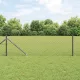 Lánckerítés oszlopokkal Szürke 0,6 x 10 m Acél