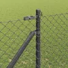Lánckerítés oszlopokkal Szürke 1.4 x 10 m Acél