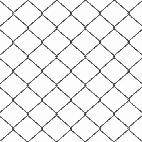 Lánckerítés oszlopokkal Szürke 1.5 x 10 m Acél
