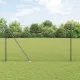Lánckerítés oszlopokkal Szürke 1.6 x 10 m Acél