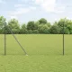 Lánckerítés oszlopokkal Szürke 1.6 x 10 m Acél