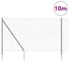 Lánckerítés oszlopokkal Szürke 1.6 x 10 m Acél