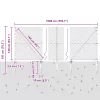 Lánckerítés oszlopokkal Ezüst 1.4 x 10 m Acél