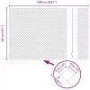 Lánckerítés oszlopokkal Ezüst 1.4 x 10 m Acél