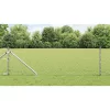 Lánckerítés oszlopokkal Ezüst 0.8 x 25 m Acél
