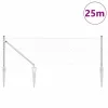 Lánckerítés oszlopokkal Ezüst 0.8 x 25 m Acél