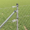 Lánckerítés oszlopokkal Ezüst 0.8 x 25 m Acél