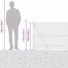 Lánckerítés oszlopokkal Zöld 1 x 10 m Acél