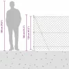 Lánckerítés oszlopokkal Zöld 1.2 x 10 m Acél
