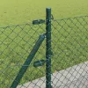 Lánckerítés oszlopokkal Zöld 0,6 x 25 m Acél