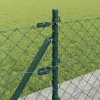 Lánckerítés oszlopokkal Zöld 0,4 x 25 m Acél