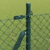 Lánckerítés oszlopokkal Zöld 0.8 x 25 m Acél