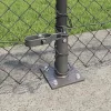 Lánckerítés oszlopokkal Szürke 1 x 10 m Acél