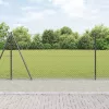 Lánckerítés oszlopokkal Szürke 1.2 x 10 m Acél
