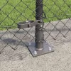 Lánckerítés oszlopokkal Szürke 1.2 x 10 m Acél