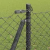 Lánckerítés oszlopokkal Szürke 1.2 x 10 m Acél