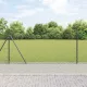 Lánckerítés oszlopokkal Szürke 1 x 25 m Acél