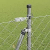 Lánckerítés oszlopokkal Ezüst 1.4 x 10 m Acél