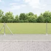 Lánckerítés oszlopokkal Ezüst 0,4 x 25 m Acél