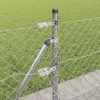 Lánckerítés oszlopokkal Ezüst 0,4 x 25 m Acél