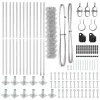 Lánckerítés oszlopokkal Ezüst 1.2 x 25 m Acél