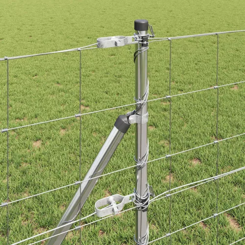 Legelőkerítés Ezüst 25 x 0.8 m Horganyzott acél