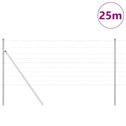 Legelőkerítés Ezüst 25 x 1 m Horganyzott acél