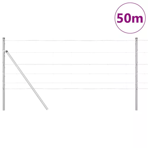 Legelőkerítés Ezüst 50 x 0.8 m Horganyzott acél