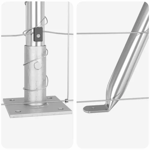Legelőkerítés Ezüst 25 x 1.2 m Horganyzott acél