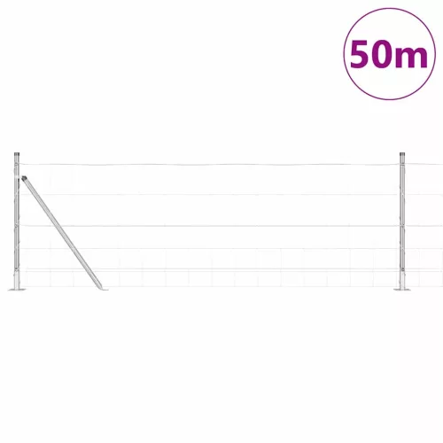 Legelőkerítés Ezüst 50 x 0.8 m Horganyzott acél