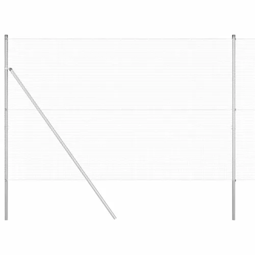 Kerítés oszlopokkal Ezüst 1.5 x 10 m Acél