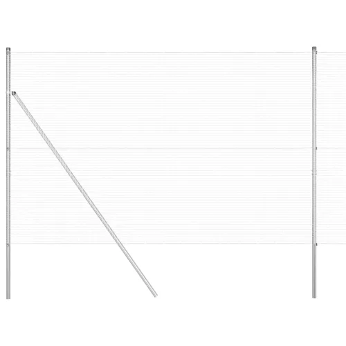 Kerítés oszlopokkal Ezüst 1.5 x 10 m Acél