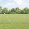 Kerítés oszlopokkal Ezüst 1.5 x 10 m Acél