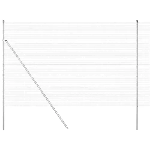 Kerítés oszlopokkal Ezüst 1.6 x 10 m Acél