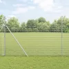 Kerítés oszlopokkal Ezüst 1.6 x 10 m Acél