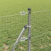 Kerítés oszlopokkal Ezüst 0.5 x 25 m Acél